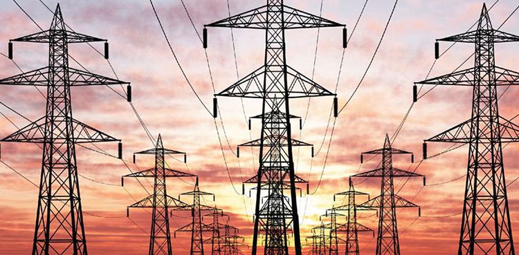 electric transmission poles