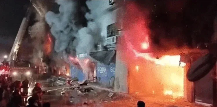 Fire in gu plaza