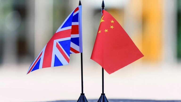 China and UK flags