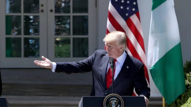 Donald Trump giving speech