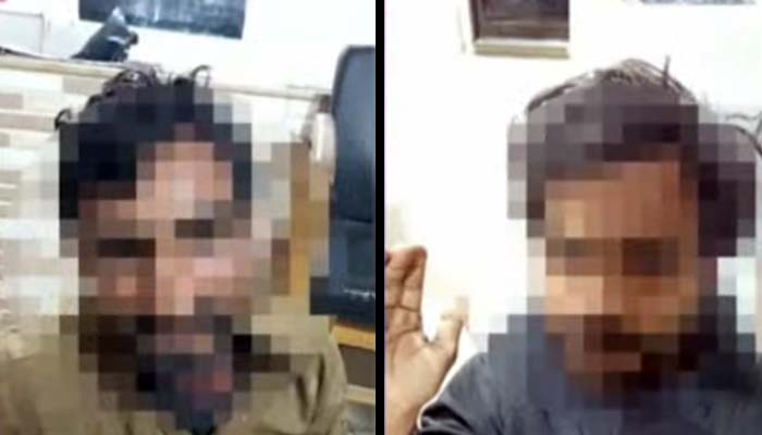 Two criminals blurred image