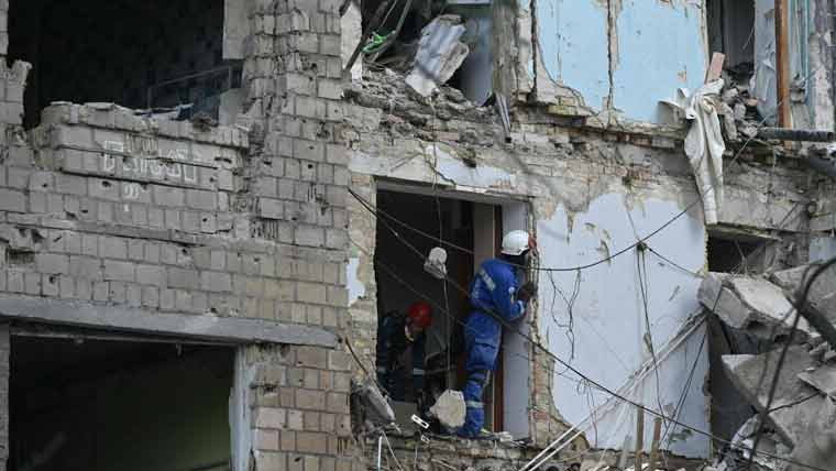 A building after collapse